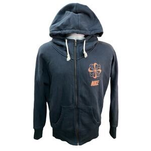 Nike Small Run The Earth Zip up Hoodie Peach Nike Swoosh Back hit embroidery